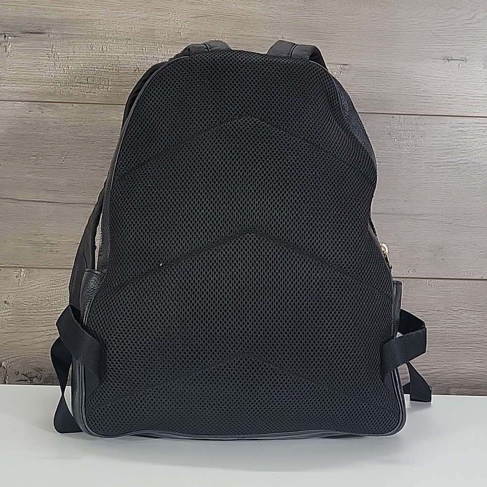Coach Black Pebbled Leather Laptop Backpack with Gold-Tone Logo 5869 - Picture 5 of 16